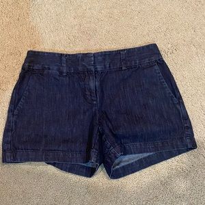 Loft dark denim shorts
